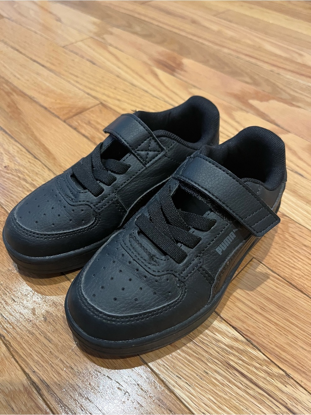 Puma Kids' Black Velcro Sneakers